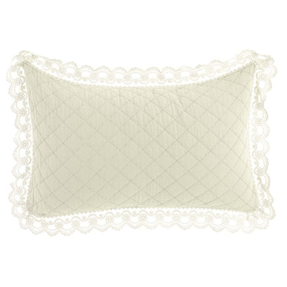 SET 2 COPRIGUANCIALI CON GALA IN PIZZO BLANC MARICLO'