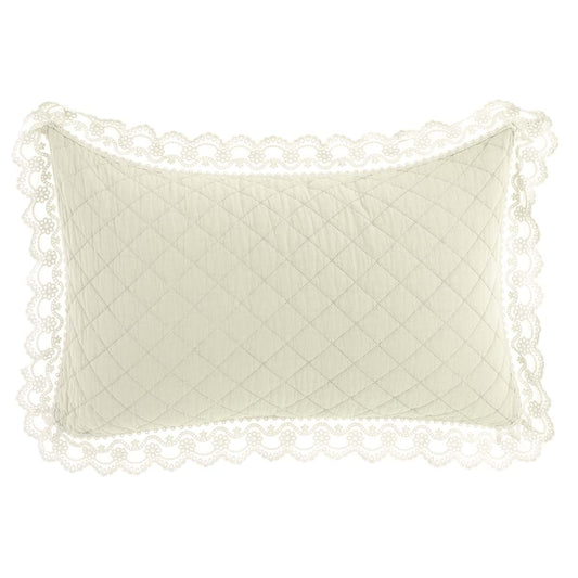SET 2 COPRIGUANCIALI CON GALA IN PIZZO BLANC MARICLO'