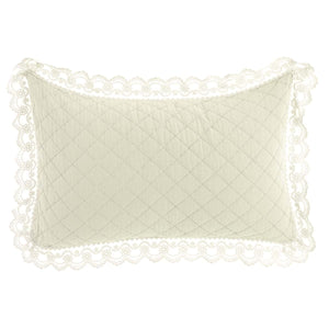 SET 2 COPRIGUANCIALI CON GALA IN PIZZO BLANC MARICLO'