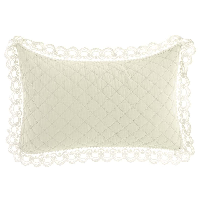 SET 2 COPRIGUANCIALI CON GALA IN PIZZO BLANC MARICLO'