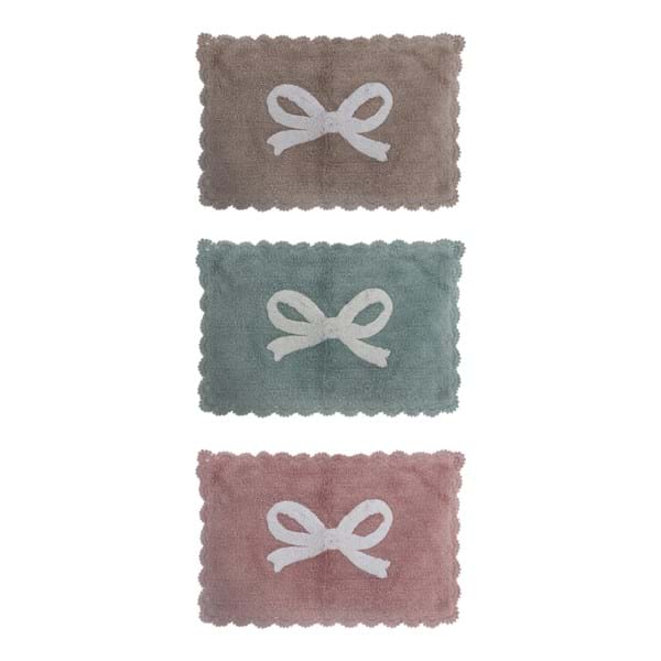 Tappeto Bagno in Cotone con Fiocco 45×75- Blanc Mariclò