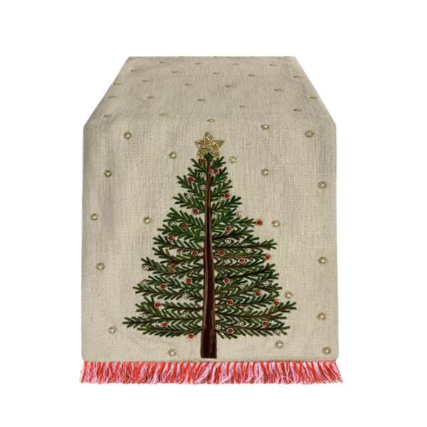 Runner centrotavola con applicazioni Blanc Mariclo'