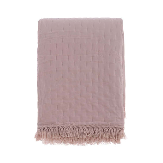 Trapuntina piazza e mezzo Blanc Mariclo' serie Petali Uniti rosa