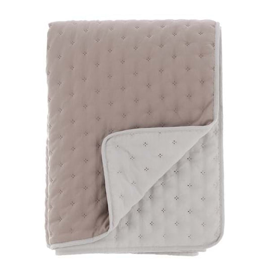 Blanc Mariclo trapuntino matrimoniale serie Bicolore reversibile tortora / beige 120 gsm