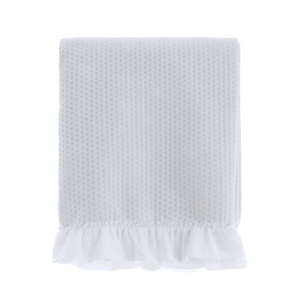 Blanc Mariclo trapuntina matrimoniale con gala serie Acquarello colore bianco