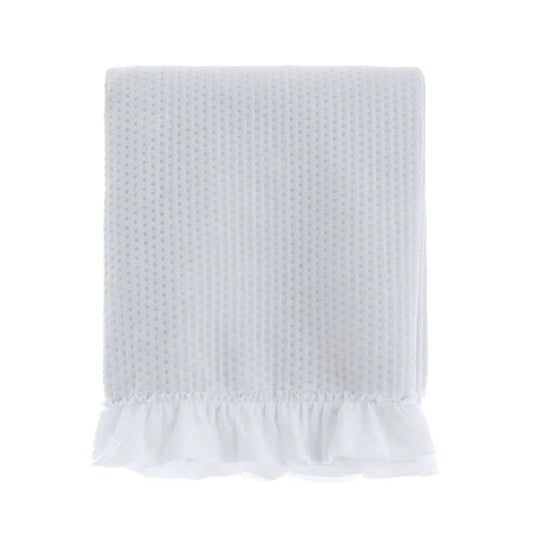 Blanc Mariclo trapuntina matrimoniale con gala serie Acquarello colore bianco