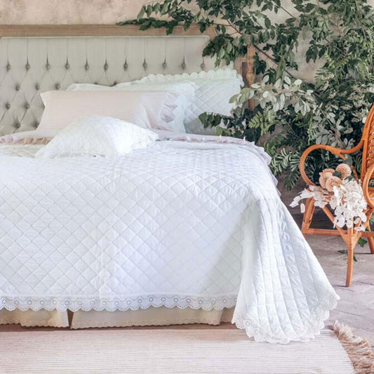 Blanc MariClo’ trapuntina matrimoniale 260×260 Estate di Sangallo + 2 federe