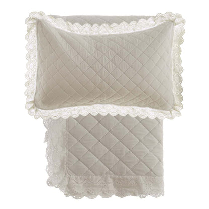 Blanc MariClo’ trapuntina matrimoniale Beige Estate di Sangallo + 2 federe