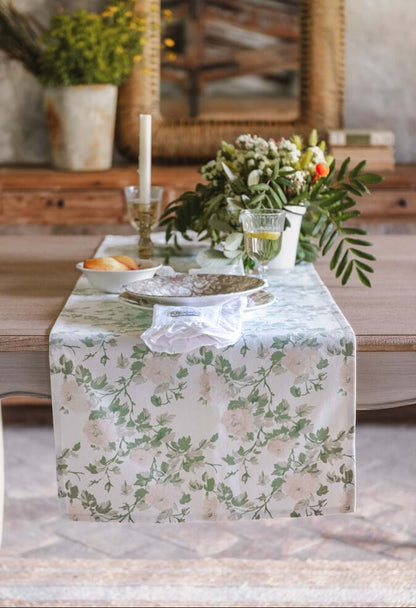 Blanc Mariclo runner / striscia centrotavola serie Rami d'Amore
