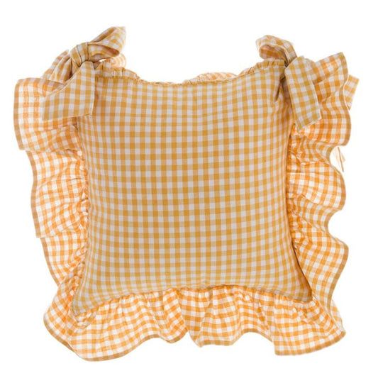 Blanc MariClo’ copricuscino vichy giallo 40×40cm