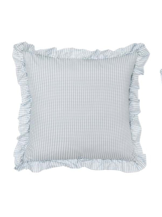 Blanc Mariclo cuscino con volant serie Sogno Vichy colore verde cm.45x45 cm