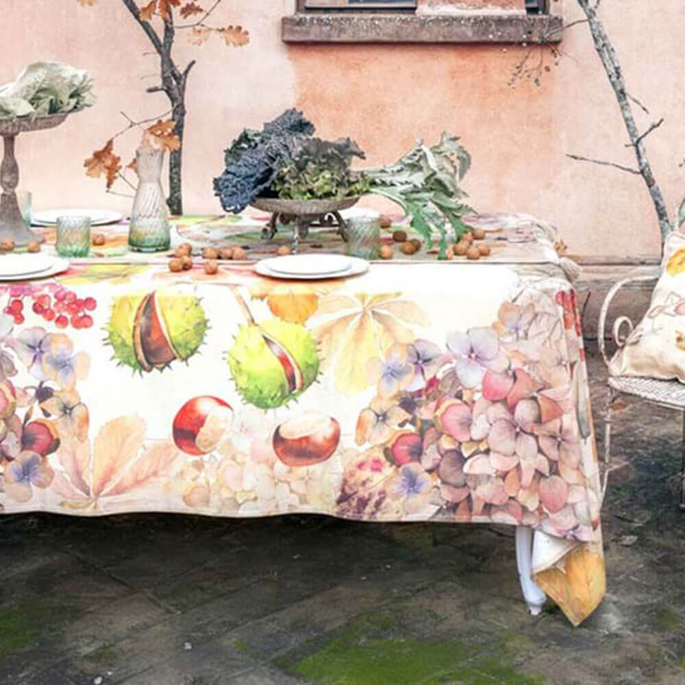 Tovaglia Autunnale Blanc Mariclo' serie  Promenade 160×280cm