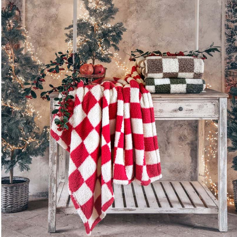 Plaid sherpa 140x170cm. Blanc Mariclo'
