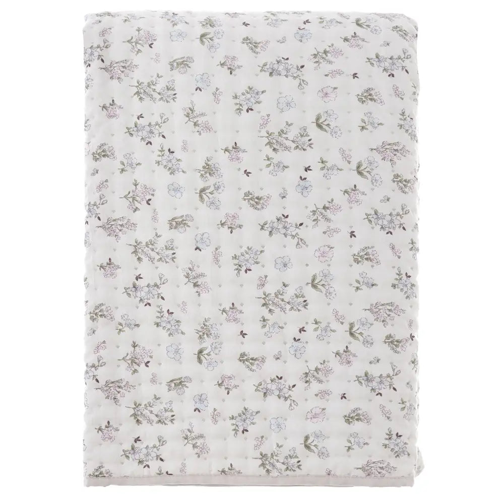 Trapunta fantasia matrimoniale 330GSM Blanc Mariclo'serie Hiver Fleuri