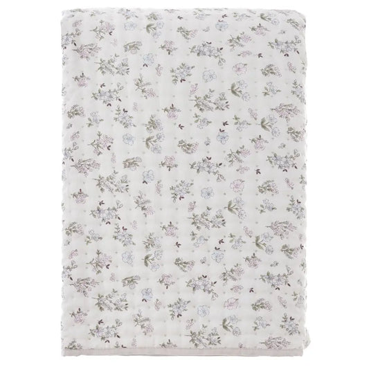 Trapunta fantasia matrimoniale 330GSM Blanc Mariclo'serie Hiver Fleuri
