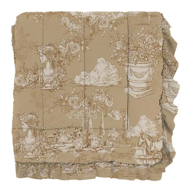 Trapunta matrimoniale Blanc Mariclo' Toile du Borgo col. Beige 260x260cm.