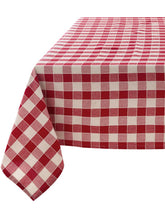 Carica l'immagine nel visualizzatore di Gallery, Blanc Mariclo tovaglia serie Osteria Chic variante vichy rosso cm.140x270
