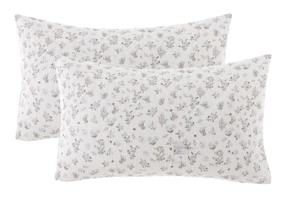 Trapunta fantasia + 2 copriguanciali Blanc Mariclo'collezione HIVER FLEURI