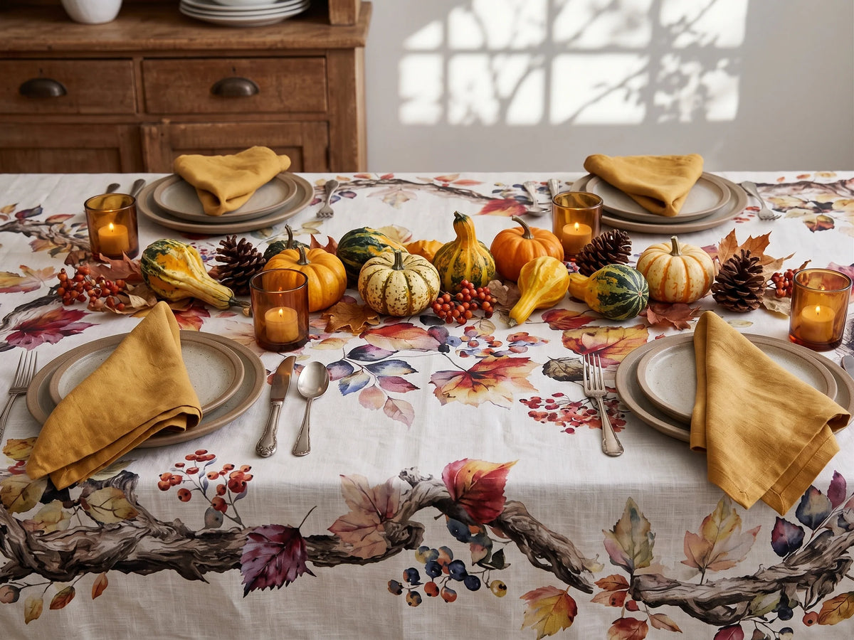 Tovaglia stampa digitale Foglie d'autunno