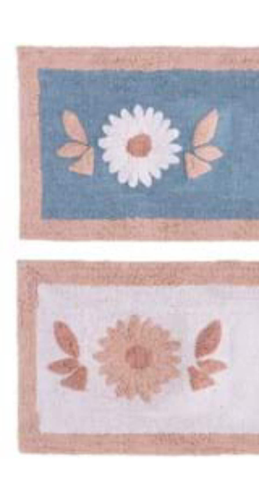 Tappeto bagno spugna cotone Blanc Mariclo' serie Margherita 1600gsm 50x80cm.
