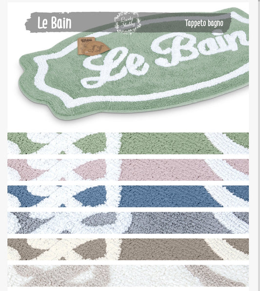 TAPPETO  Shabby Chic Le Bain  60x110cm. 6 varianti colore