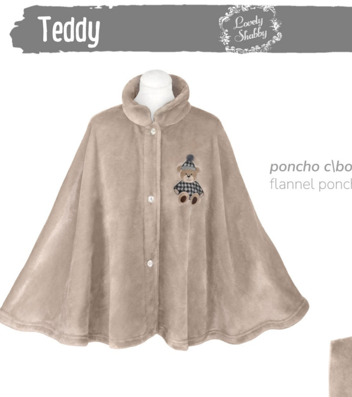 Poncho donna invernale misura unica Teddy