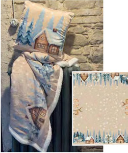 Plaid con sherpa 125x150 L'Atelier17 serie W Il Natale