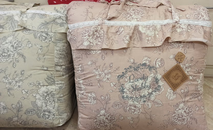 Trapunta matrimoniale invernale +2 copriguanciali Lovely Shabby rosa