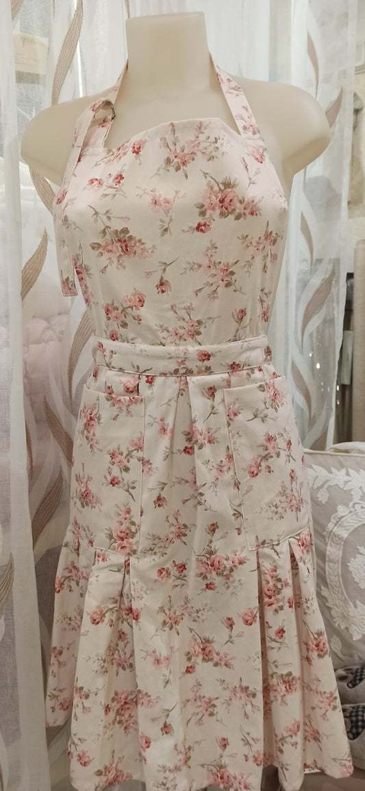 Grembiule cucina cotone avorio 70x80cm.