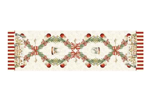 Runner natalizio in cotone Lovely shabby