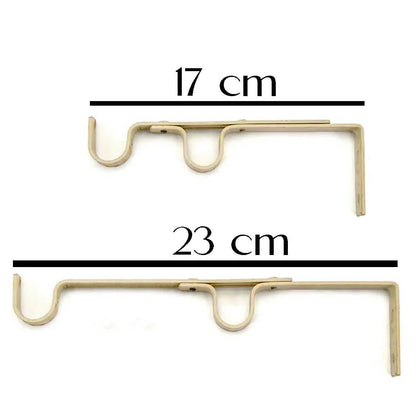 Set supporto in metallo per doppio bastone L'Atelier17 bianco/oro