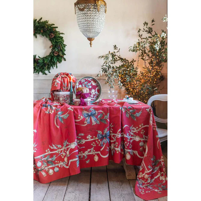 Tovaglia natalizia Blanc Mariclo' Intrecci di Sogno