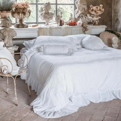 Blanc Mariclo Parure Copripiumino Bianco Ricamato 240×260cm.