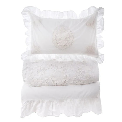 Blanc Mariclo Parure Copripiumino Bianco Ricamato 240×260cm.