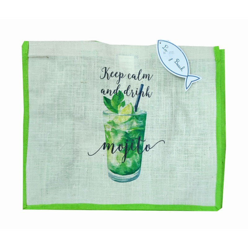 Borsa di juta fantasia Aperitivo