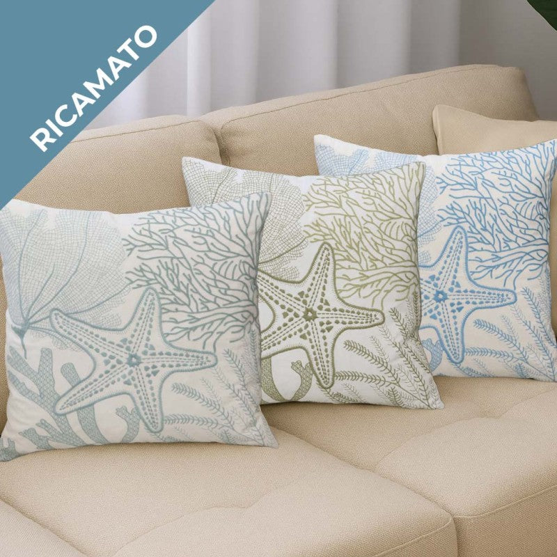 Cuscino imbottito marino cotone 45x45 cm