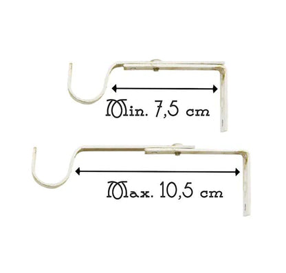 Bastone tenda shabby con finale fiocco L'atelier 17 serie Cadeaux Avorio/oro