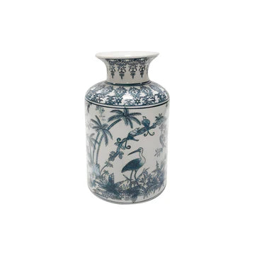 L'Arte di Nacchi Vaso porta fiori in ceramica bianco/blu