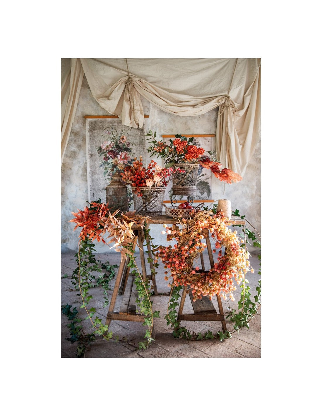 Ramo floreale decorativo Blanc Mariclo'