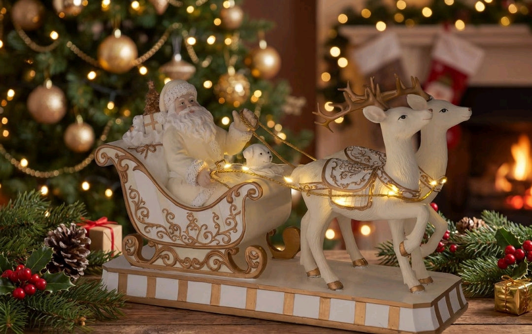 Slitta con Babbo Natale L'Arte di Nacchi