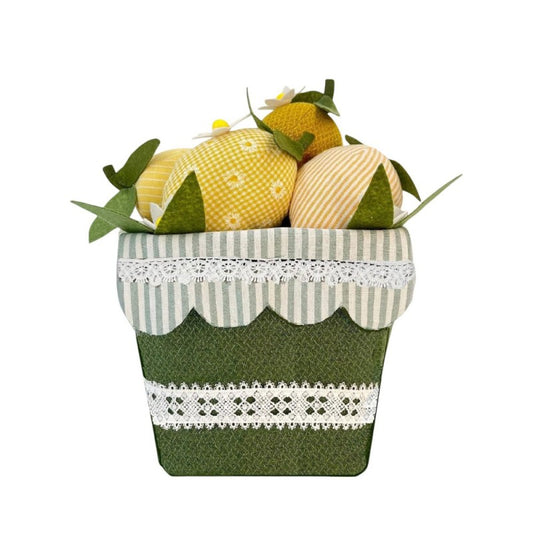 FERMAPORTA IN STOFFA MAXI CESTINO LIMONI