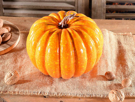 Zucca artificiale decorativa. Ø 20 cm x 17,5 H.
