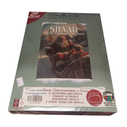 Parure Copripiumino SILVAR – 2 Piazze | Babbo Natale