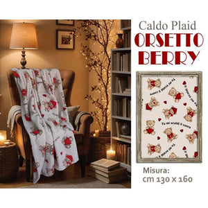 PLAID PILE 130X160CM STAMPATO ORSETTO