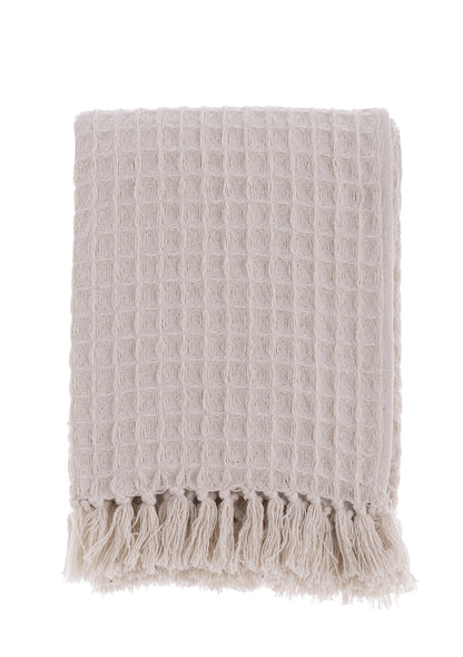 Copritutto con frange cotone Blanc Mariclo' 130x170cm.
