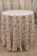 Carica l'immagine nel visualizzatore di Gallery, Tovaglia o copritavola in cotone con volant rotonda 180 dia.

