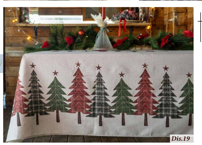 Tovaglia natalizia 155x320 bianca l'Atelier 17