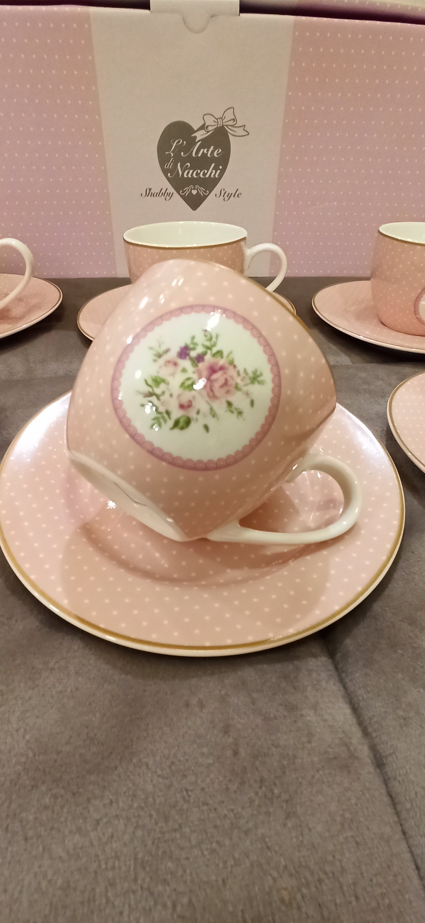 L'Arte di Nacchi set di 6 tazzine da caffe' in gift box