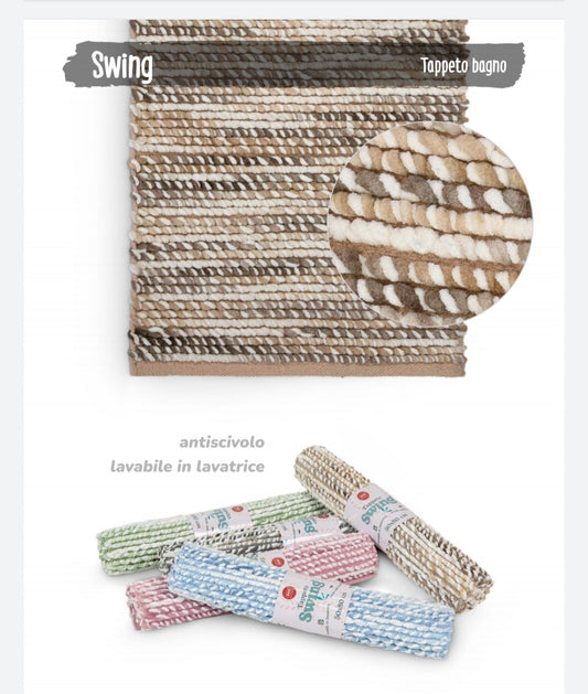 Tappeto bagno o cucina serie Swing  antiscivolo 55x110cm