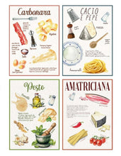 Carica l'immagine nel visualizzatore di Gallery, Strofinacci in cotone digitale 4 pezzi Ricette
